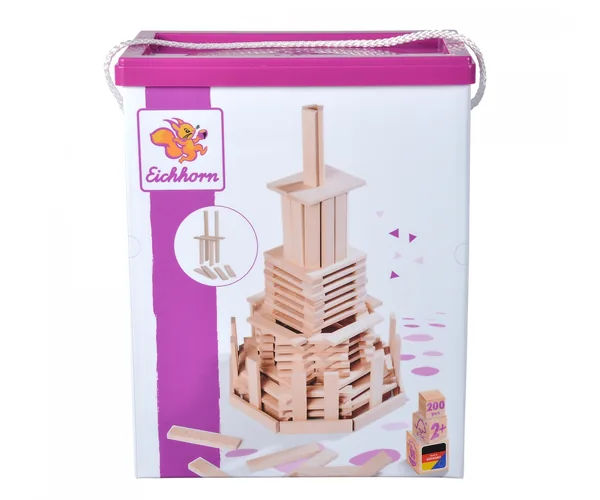 Eichhorn Holzbaukasten 200 Teile mit Vorlagen