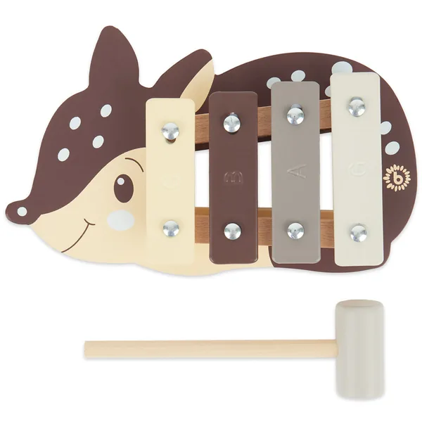 Bieco Mini Xylophon Reh (Holz, 4 Klangplatten)