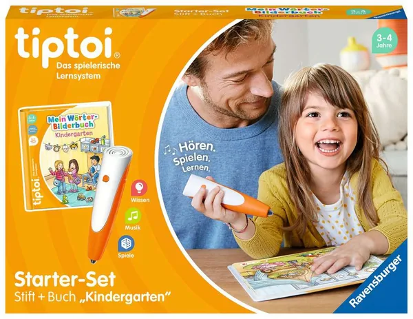 Ravensburger tiptoi Starter-Set: Stift und Wörter-Bilderbuch Kindergarten (00113)