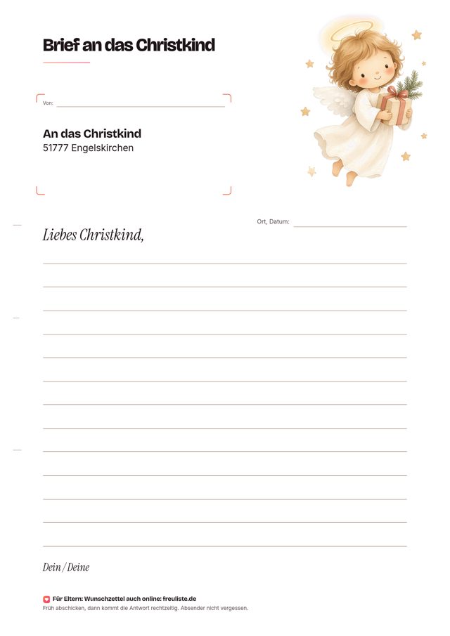 Vorschau: Brief an das Christkind