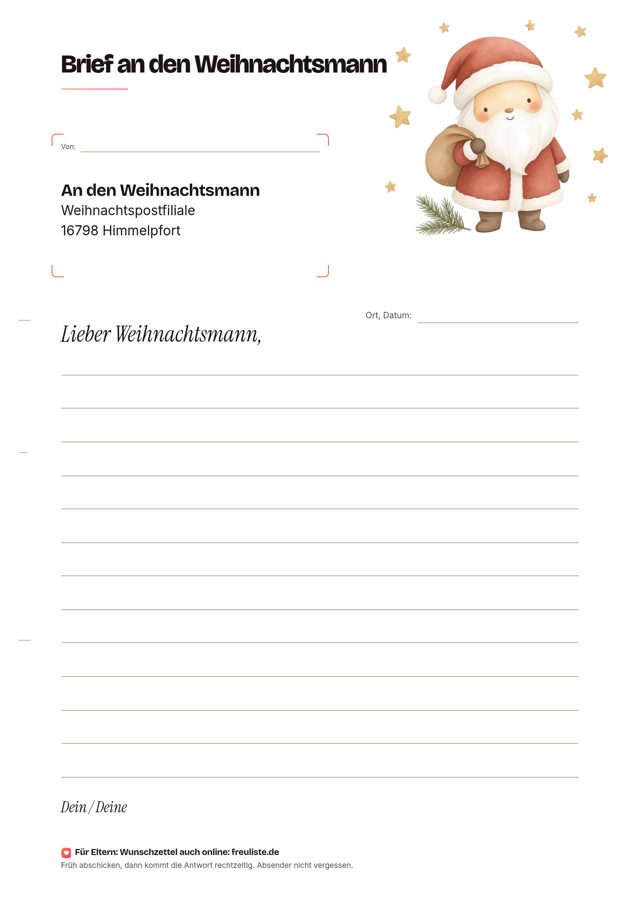 Vorschau: Brief an den Weihnachtsmann
